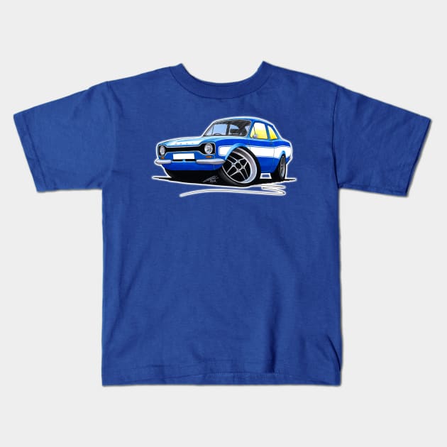 Ford Escort (Mk1) RS2000 Blue Kids T-Shirt by y30man5